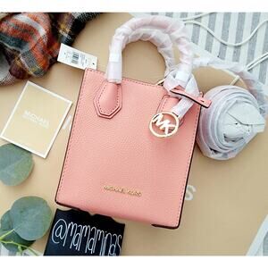 Michael Kors Mini Mercer Pebbled Leather Crossbody